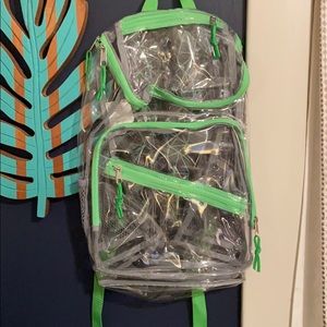 Clear, Polyvinyl Green Backpack